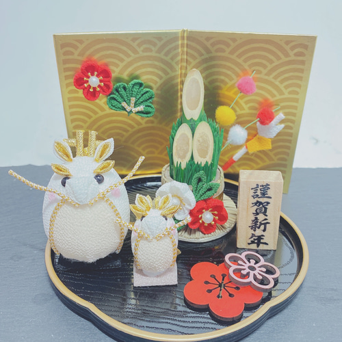 つまみ細工 つまみ細工干支飾り お正月飾り お正月 辰年 ひな人形・雛