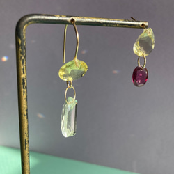 Prana candy gem ✴︎ロードライトガーネット✴︎レモンクォーツ✴︎グリーンアメジスト✴︎k14gf 4枚目の画像