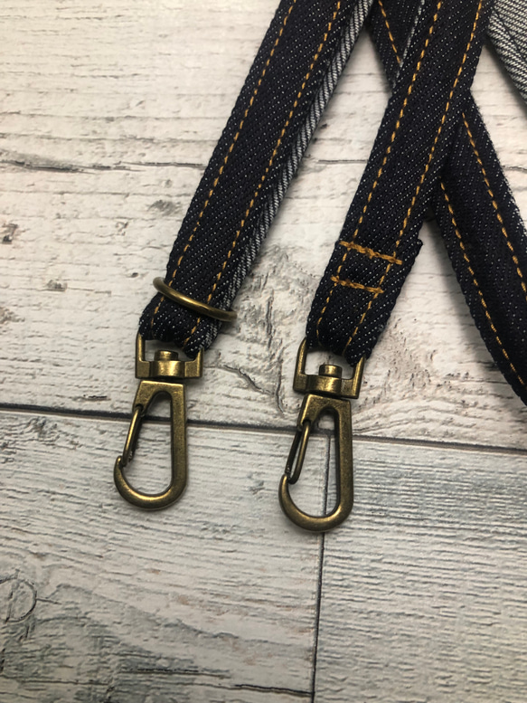 ショルダーストラップ デニムブラウン 3枚目の画像