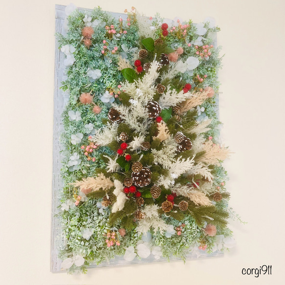 クリスマス イルミネーション ウォールグリーン 71cm×50cm ※光触媒加工※ 5枚目の画像