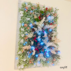 クリスマス イルミネーション ウォールグリーン 71cm×50cm ※光触媒加工※ 6枚目の画像