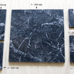 大理石のお皿【aサイズ：88×88mm】　-ブラック／グレイ／ホワイト-　marble plate 大理石プレート 6枚目の画像