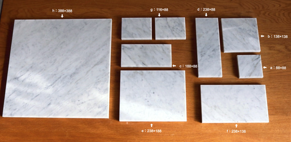 大理石のお皿【aサイズ：88×88mm】　-ブラック／グレイ／ホワイト-　marble plate 大理石プレート 16枚目の画像