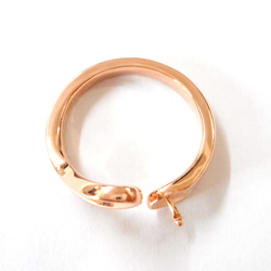 ハンドメイド素材 オリジナル 指輪 リング Aタイプ ローズゴールド フリーサイズ ニッケルフリー エポキシ樹脂粘土 2枚目の画像
