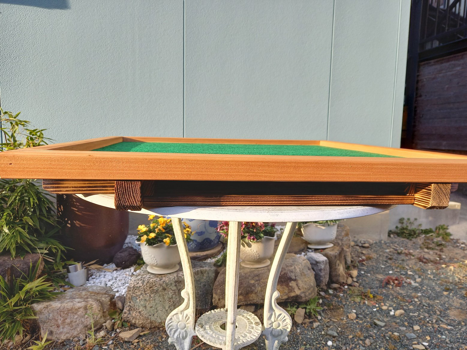 柿渋塗麻雀卓天板（Lサイズ点箱ポケット付）