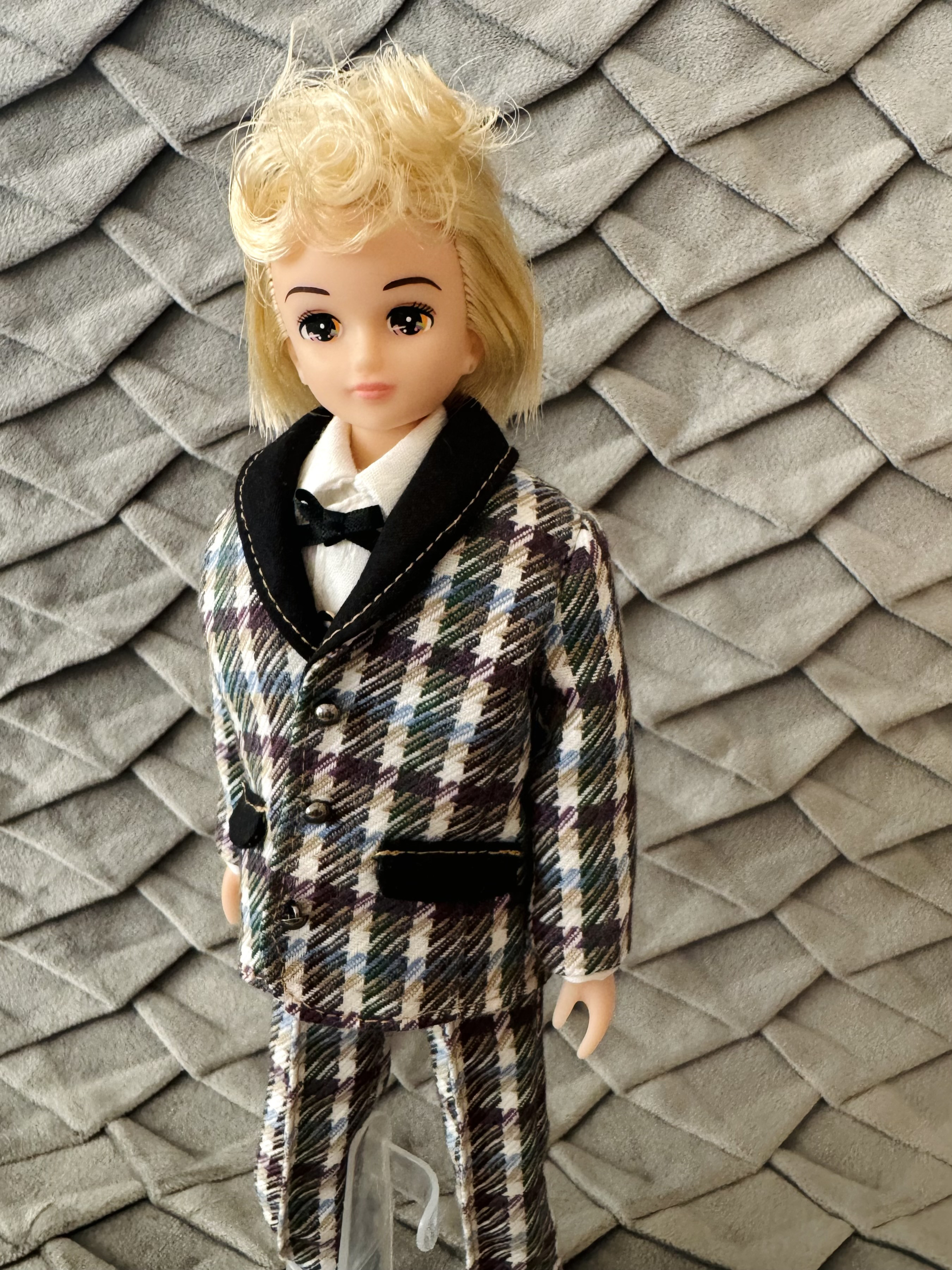 スーツ ジェニーボーイフレンド 黒いコートのセット リカちゃんパパに