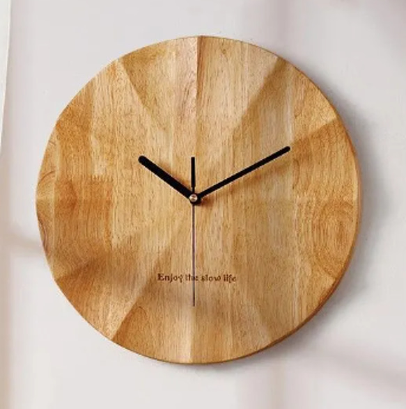 掛け時計　ウッド　木製　時計　インテリア　おしゃれ　シンプル　北欧 1枚目の画像