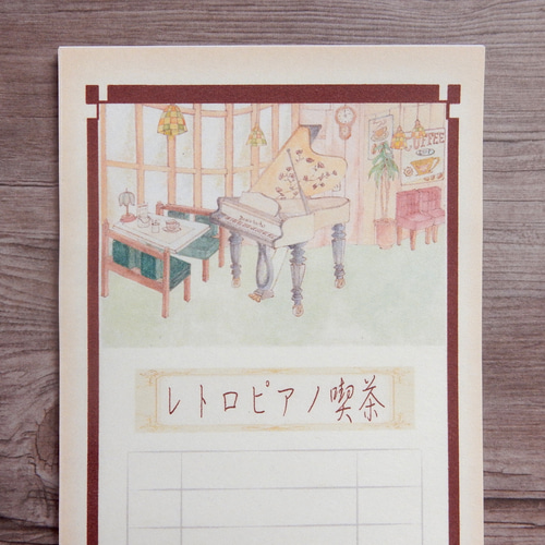 レトロ＊ピアノ喫茶＊注文伝票風メモ帳 メモ帳 masae☆nocturne 通販