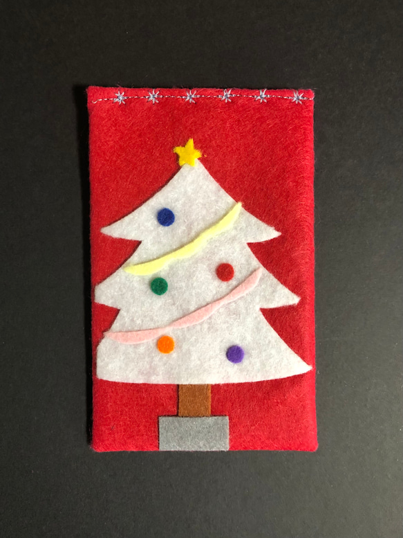フェルト製　ぽち袋　クリスマスツリー 4枚目の画像
