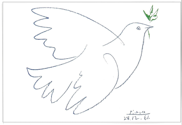 再入荷！『フランス製　ポストカード　有名画家　羽ばたく鳥』～ 同柄2枚セット～ 1枚目の画像