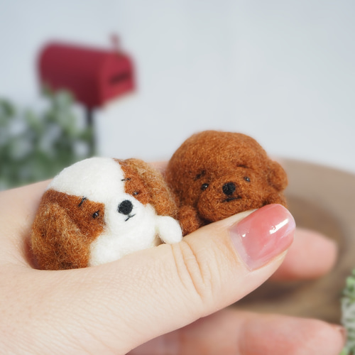 ✿mika様用✿羊毛フェルト✿うしさんと✿だるまちゃん✿おもちちゃん✿ 受注製作】まゆペンギンのひな -薄目orぱっちりおめめ- 羊毛