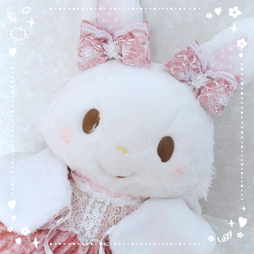 762.ウィッシュミーメル♡メルメルドール☆コスチューム♡お花刺繍ピンク ウィッシュミーメルメルメルドール ピンクベロアwinter