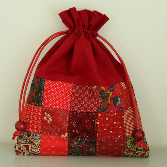 トマトモチーフ 巾着袋 赤いベル付き トマト - ポーチ・巾着袋の人気