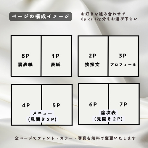 雑誌風プロフィールブック/席次表付き/ポパイ風/popeye風/PB003 席次表