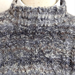 ウール100% 手編み セーター 4枚目の画像