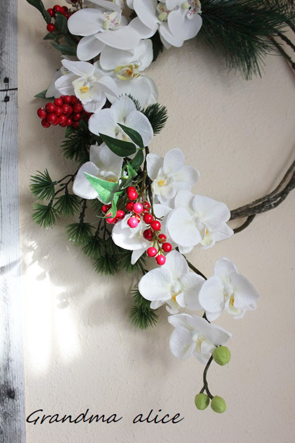 *即納：胡蝶蘭のお正月飾り其の八＊お得値＊2024* 3枚目の画像