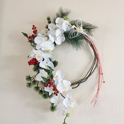 胡蝶蘭と糸菊のお正月飾り＊* しめ縄・しめ飾り Grandma Alice 通販