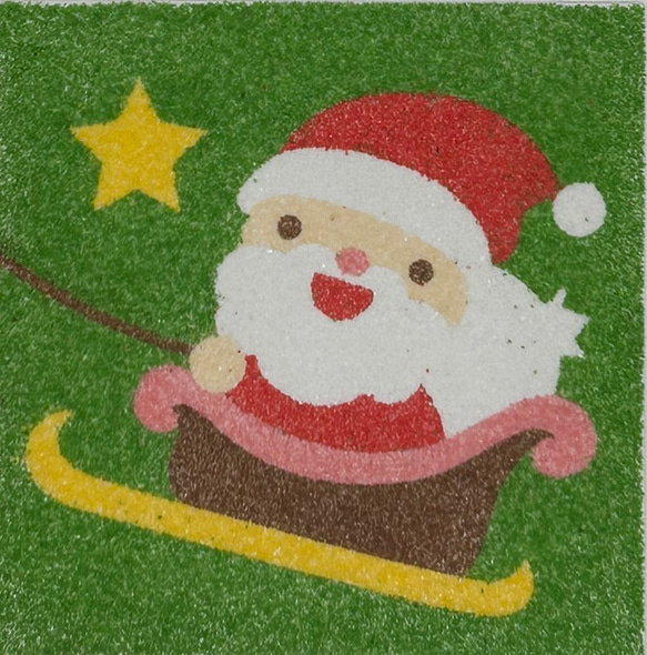 【新発売】キラキラな色砂で作る「サンタクロース砂絵キット 2枚目の画像