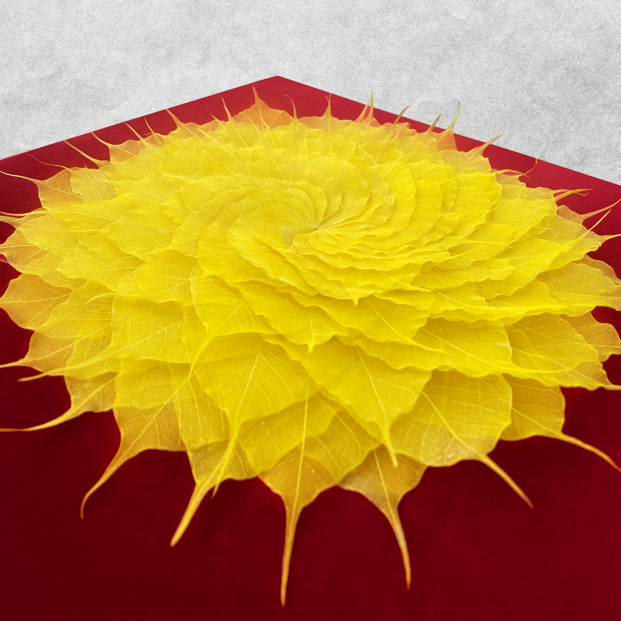 リーフパネル [大花は菩提樹の葉スケルトンで] インテリア 菩提樹の葉スケルトン おしゃれ リーフパネル アートパネル