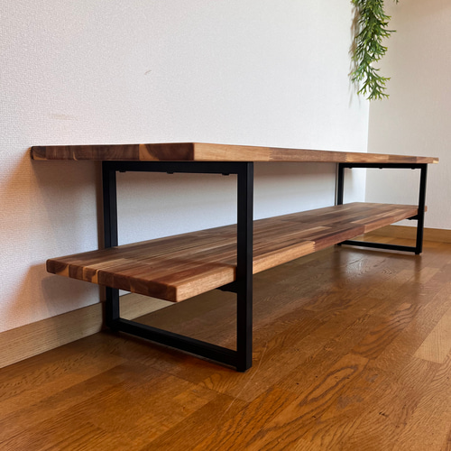 オシャレすぎる！！アカシアのテレビボード アイアンフレーム