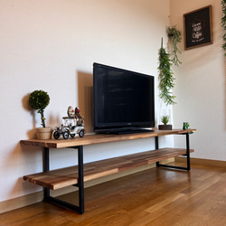 B-Company テレビボード（アカシア無垢材） アカシア 無垢材 テレビボード 幅180cm 1cm単位でサイズオーダー