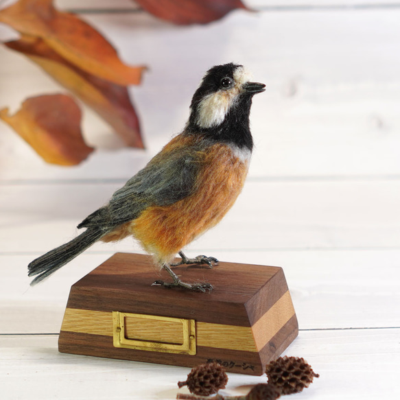 野鳥＊羊毛フェルト ヤマガラ 羊毛フェルト 森羊のクーシャ