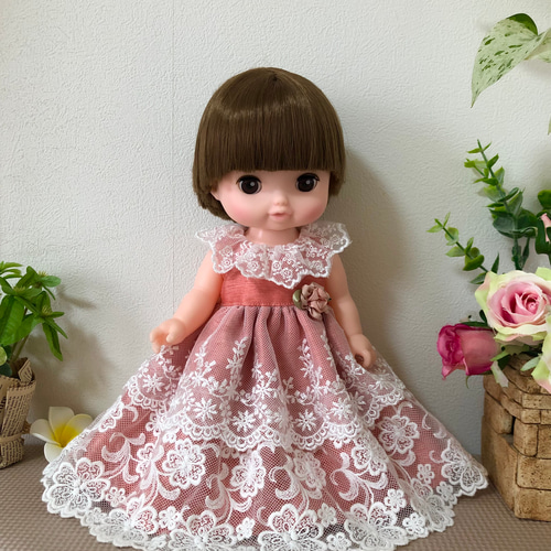 プリンセスドレス☆オレンジ ＊26cmドール服 ソランちゃんドレス