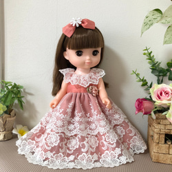 プリンセスドレス☆オレンジ ＊26cmドール服 ソランちゃんドレス