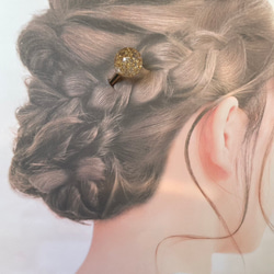 シンプル金箔玉簪　かんざし 髪飾り ヘアアクセサリー YC 5枚目の画像