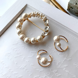 ラインストーン シルバー お花のキラキラブレスレット ブレスレット