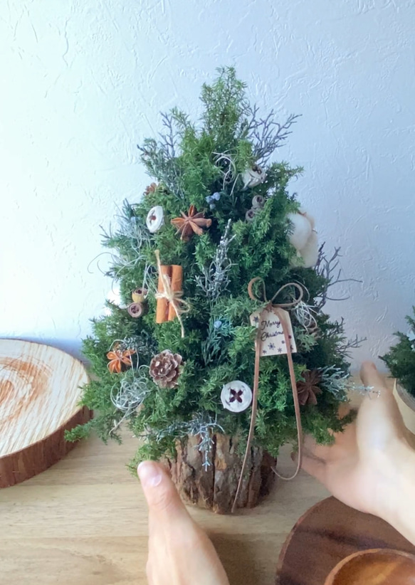 2023 wood pot christmas tree 5枚目の画像