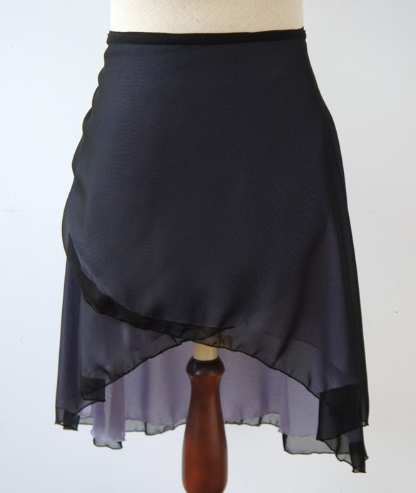 芭蕾裹身裙【雙黑x淡紫色58-120】D126doubleBKLV 第6張的照片