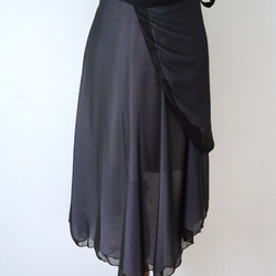 芭蕾裹身裙【雙黑x淡紫色58-120】D126doubleBKLV 第8張的照片