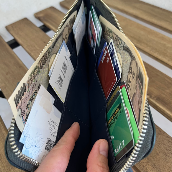 【送料無料】WalkWith2 -OSOBA 3way wallet- スマホが縦に入るお財布ポシェット 10枚目の画像