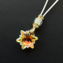 限定1】特大エーデルワイスのロングネックレス～レアスワロフスキー