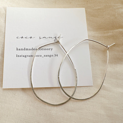 Simple Wire Hoop Earrings／14kgf／silver925 5枚目の画像