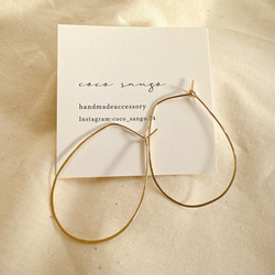 Simple Wire Hoop Earrings／14kgf／silver925 2枚目の画像