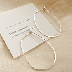 Simple Wire Hoop Earrings／14kgf／silver925 4枚目の画像