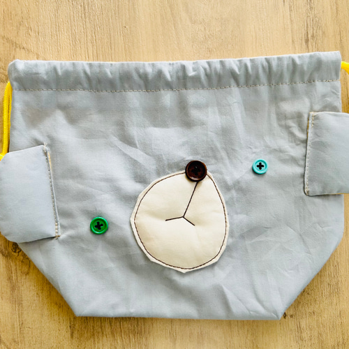 おとぼけくまさん☆ランチョンマット お弁当袋 コップ袋 ハンドメイド おとぼけくまさん☆ナチュラル ランチョンマット お弁当袋 コップ袋