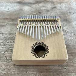 カリンバ(親指ピアノ)　木箱 S 17キー　リボン鋼ver 6枚目の画像