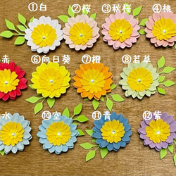 ☆ラインストーンver☆立体ガーベラ☆選べるお色のお花フレーク作成セット☆ 4枚目の画像