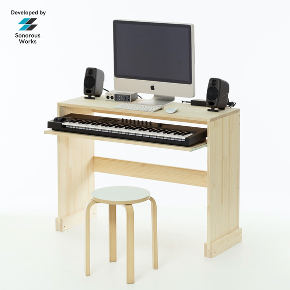 DTMデスク [S]（61鍵対応 カスタマイズ可）組み立て式 机・デスク Sonorous Works 通販｜Creema(クリーマ) 16941790