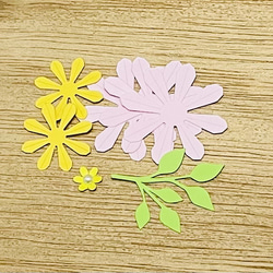 ☆パールver☆立体ガーベラ☆選べるお色のお花フレーク作成セット☆ 4枚目の画像