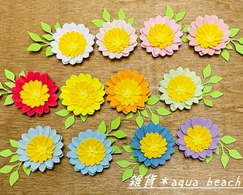 立体花モチーフ　お花　ガーベラ　小花　フラワー　いろいろ　専用ページ 立体花モチーフ お花 ガーベラ 小花 フラワー いろいろ 専用