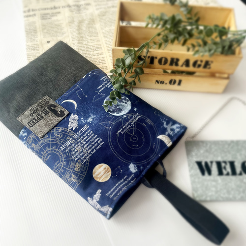 宇宙柄　上履き袋他 早期割実施中／ サイズ変更OK［受注生産］人気No.1☆宇宙柄☆上履き袋