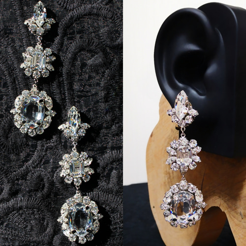 キラキラ ヴィンテージスワロフスキー ゴージャス ブライダルアクセサリー キラキラ ヴィンテージスワロフスキー ゴージャス ブライダル