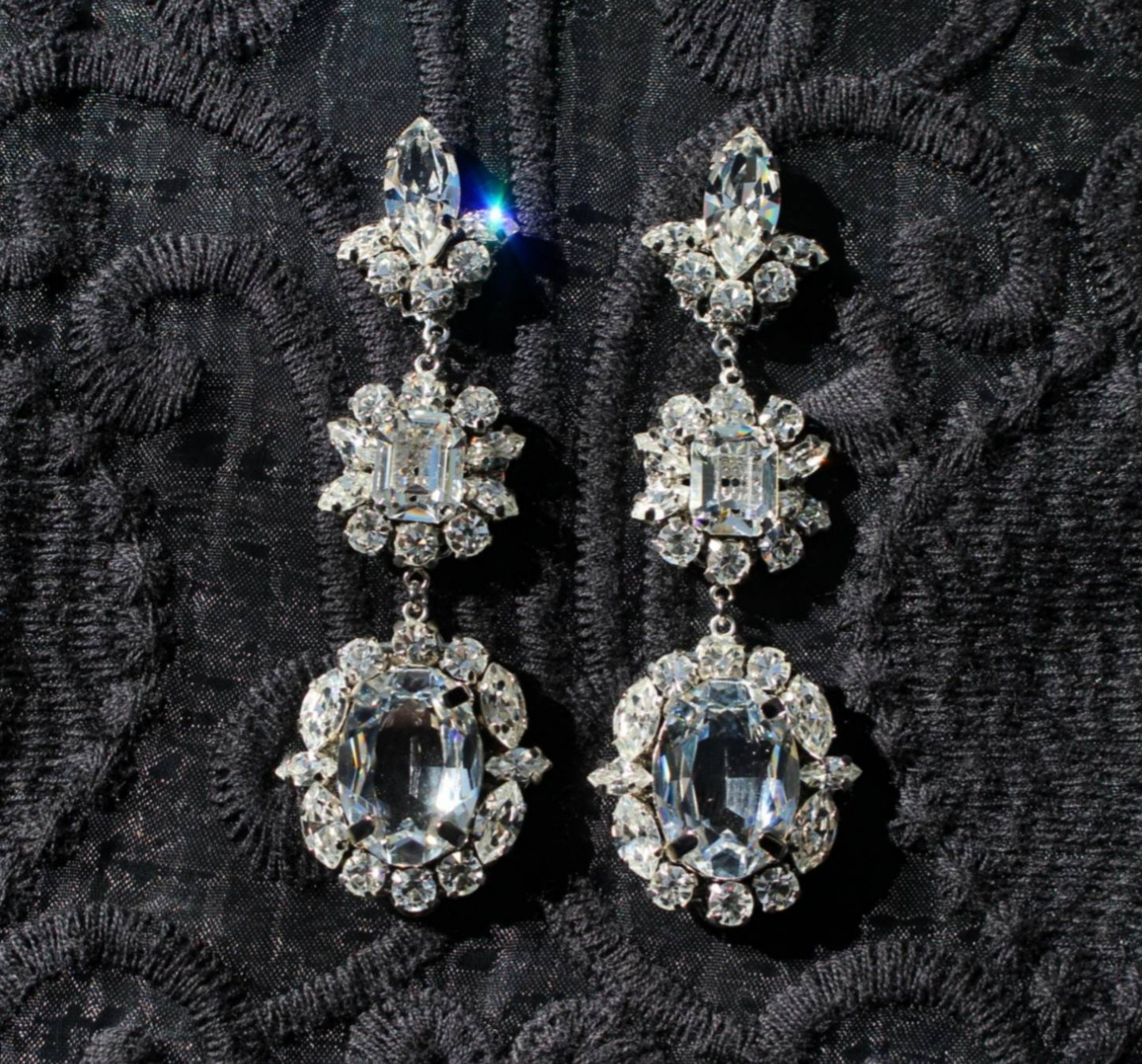 キラキラ ヴィンテージスワロフスキー ゴージャス ブライダルアクセサリー