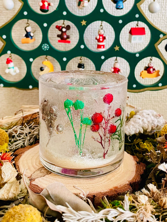 セール中♪ボタニカルジェルキャンドルホルダー＊クリスマス