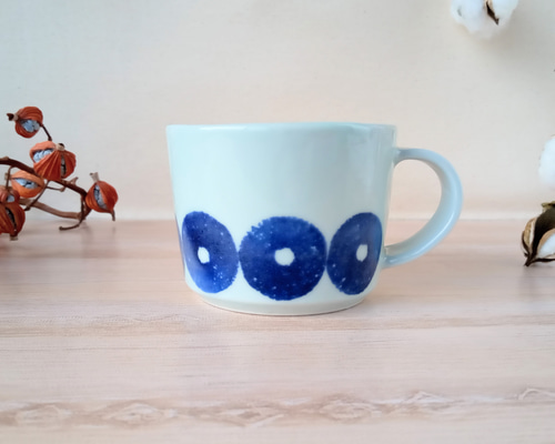 ドーナツにレンコン印判 コーヒーカップ 縁起物 カフェ マグカップ