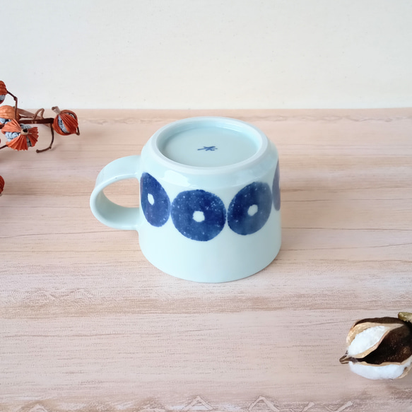 ドーナツにレンコン印判　マグカップ　　縁起物　カフェ　コーヒーカップ 6枚目の画像